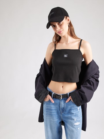 Calvin Klein Jeans Top in Zwart: voorkant