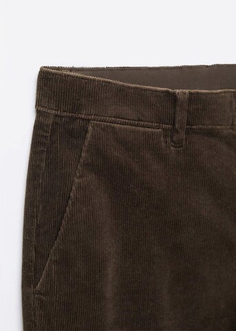 MANGO MAN Slim fit Pants 'Berdam' in Brown