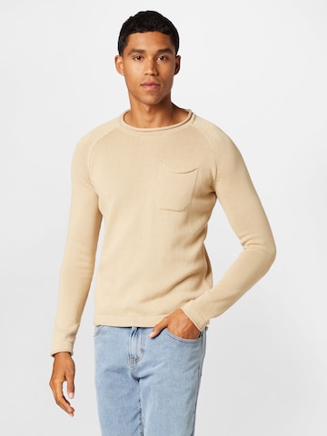 Pullover di KnowledgeCotton Apparel in beige: frontale