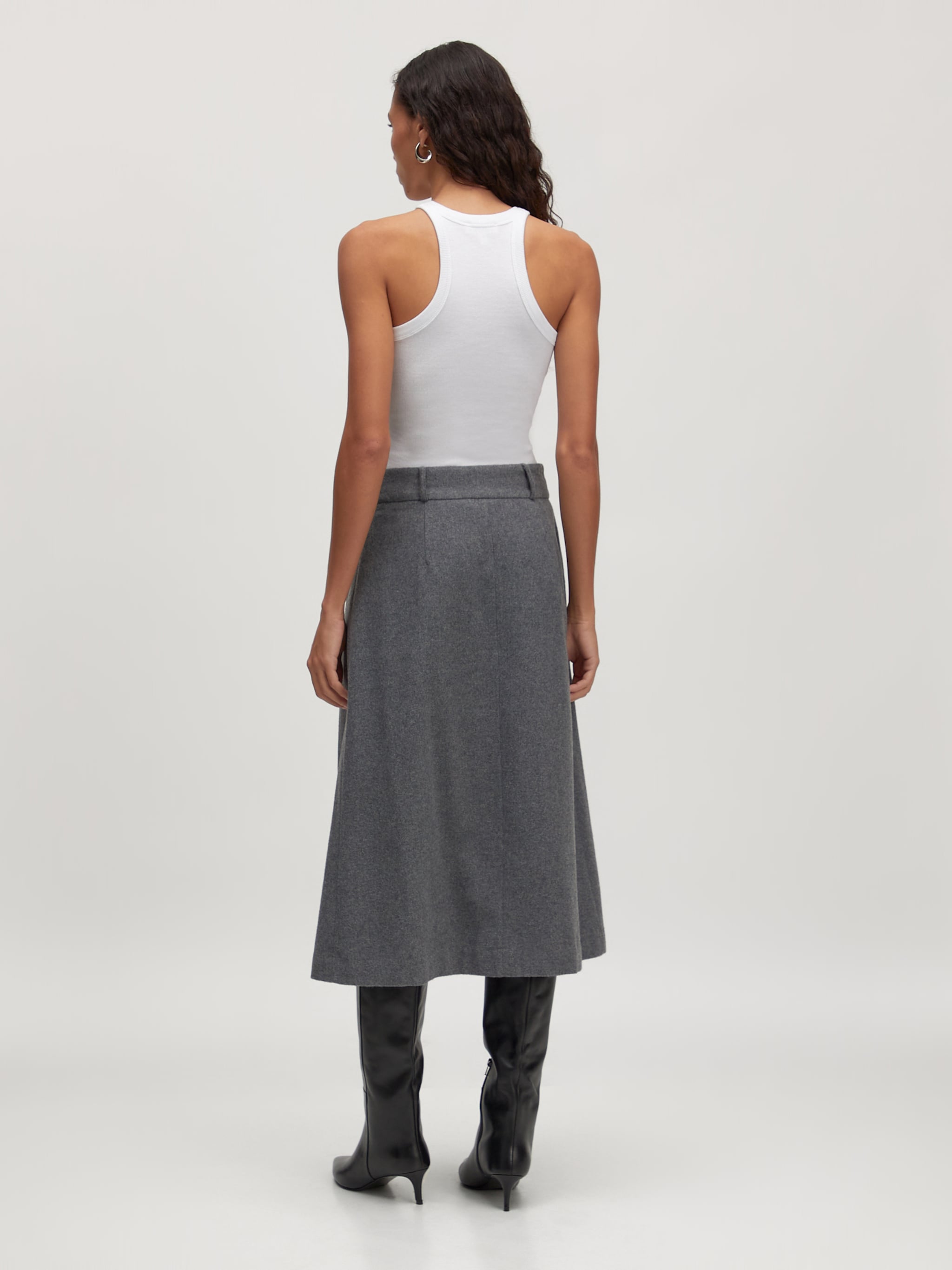 EDITED Produits Jupe 'Kala' gris chiné