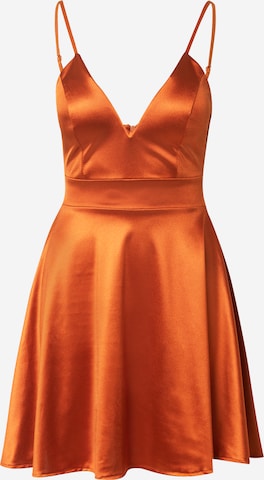 Rochie de cocktail 'ALAIA' de la WAL G. pe portocaliu: față