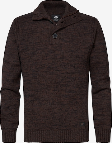 Petrol Industries Sweater 'Edwardsville' in Brown: front