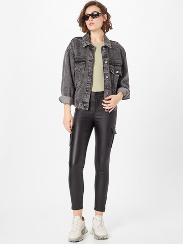 Skinny Pantalon cargo 'Anne' ONLY en noir