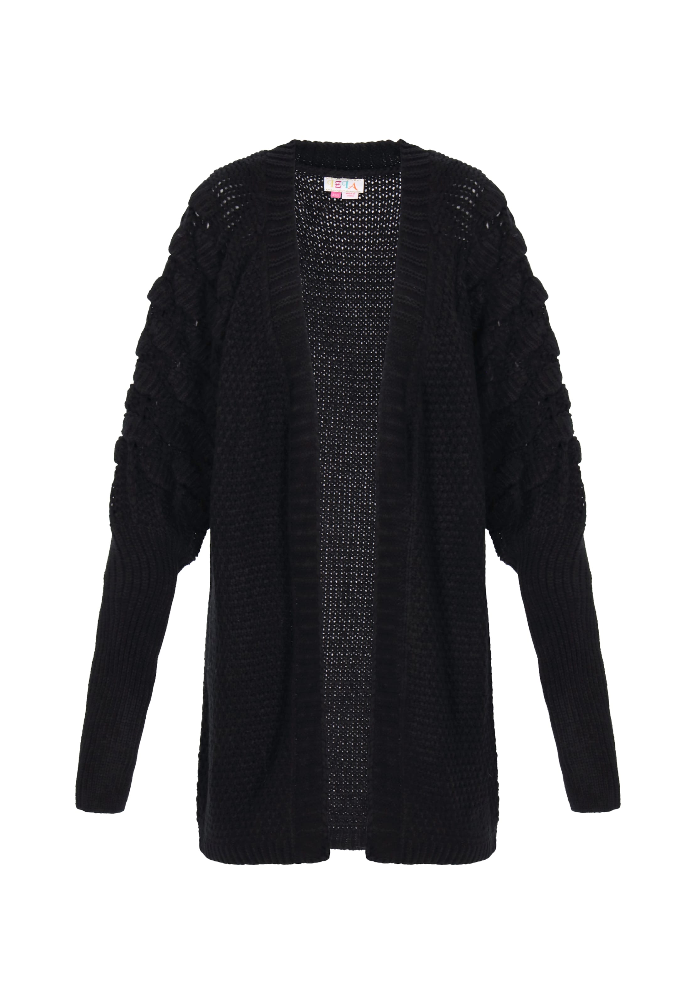 IZIA Πλεκτή ζακέτα σε μαύρο: μπροστά
