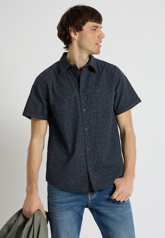 Street One MEN Comfort Fit Hemd in Blau: Vorderseite