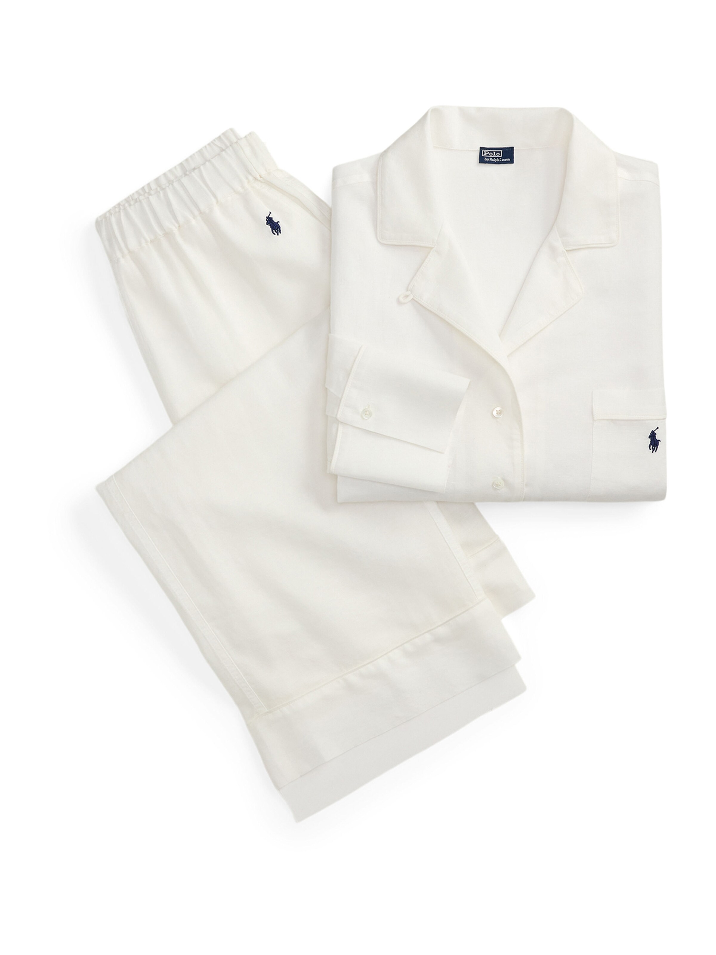 Pyjama ' Summer Linen ' Polo Ralph Lauren en blanc