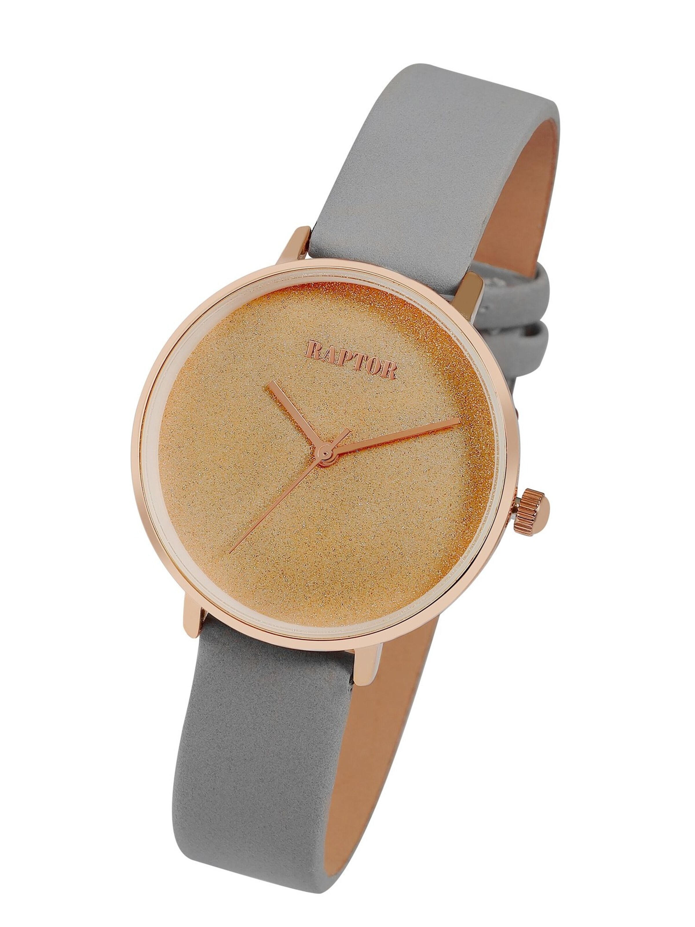 Raptor Analog Watch 'Sookie, Mineralglas' in Grey: front