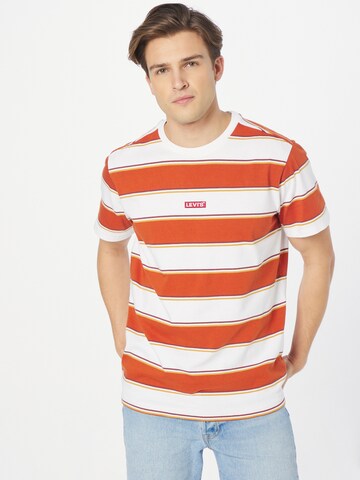 LEVI'S ® T-shirt 'SS Relaxed Baby Tab Tee' i vit: framsida