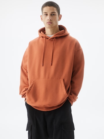 Pull&Bear Sweatshirt in Oranje: voorkant
