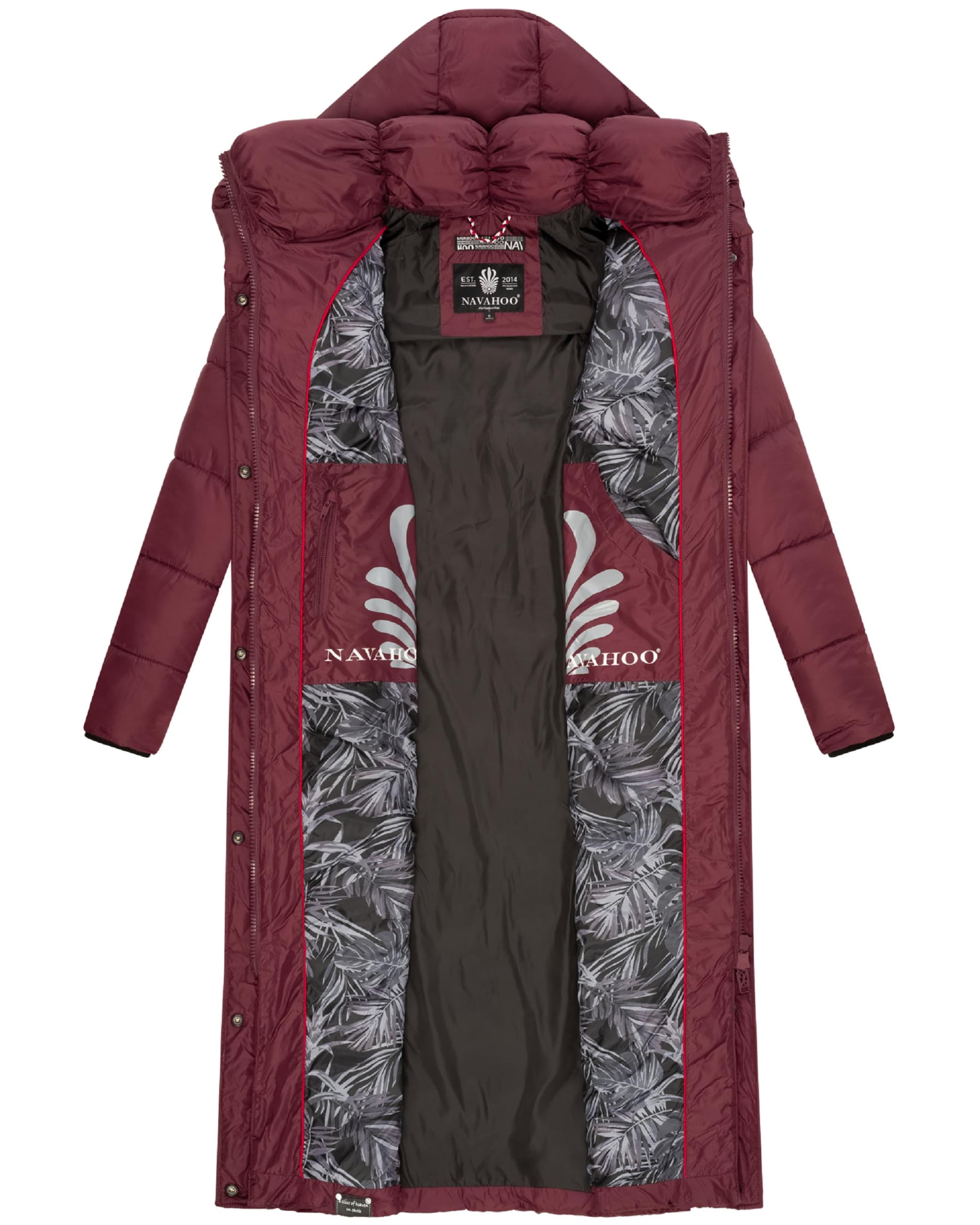 NAVAHOO Zimný kabát 'Waffelchen' - Červená