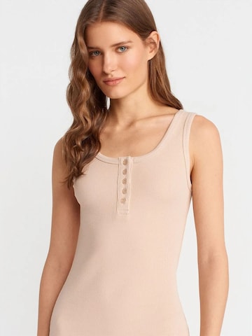 Dilvin Jurk in Beige