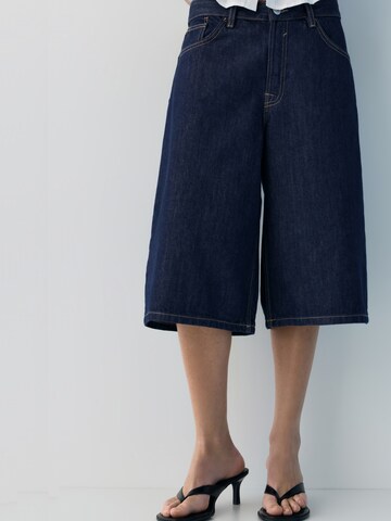 Wide Leg Jean Pull&Bear en bleu : devant