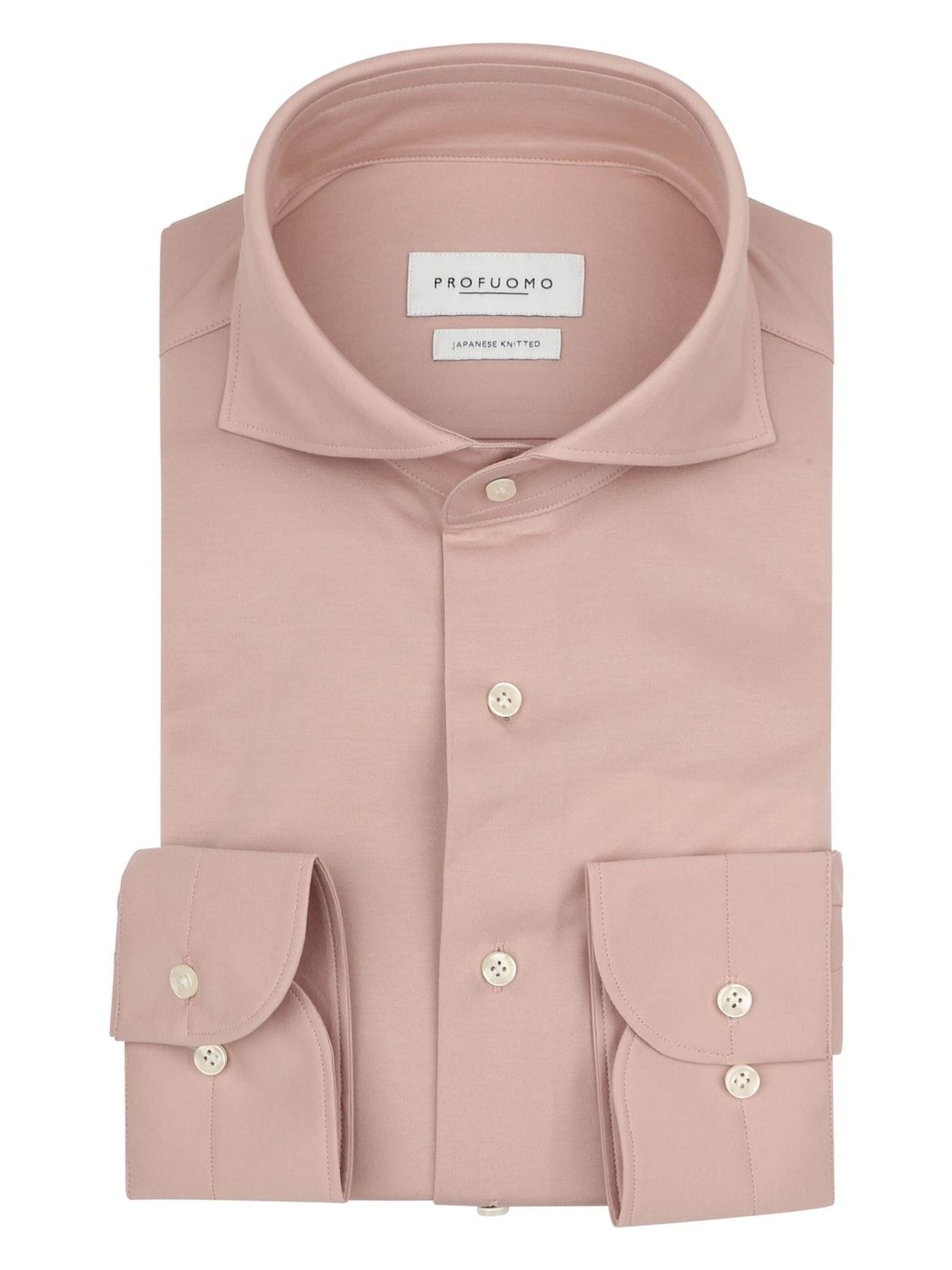 Profuomo Hemd 'Japanese Knitted'‌‌‌‌‌ in Pink: Vorderseite