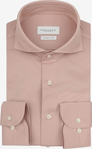 Profuomo Hemd 'Japanese Knitted' in Pink: Vorderseite