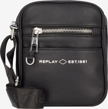 REPLAY Crossbody Bag in Black: front