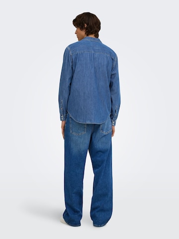 Only & Sons - Ajuste regular Camisa 'ONSRAY' en azul