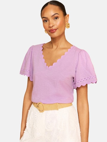 lillā love & roses T-Krekls: no priekšpuses