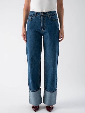Wide leg Jeans 'Jeans with wide cuffs' di MND in blu: frontale