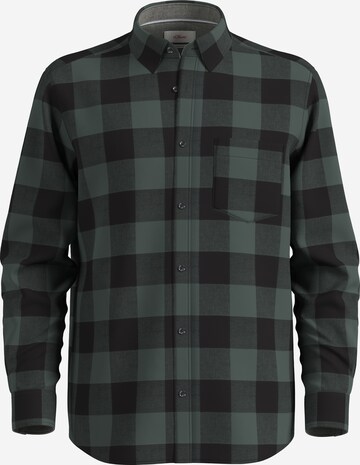 s.Oliver Button Up Shirt in Green: front