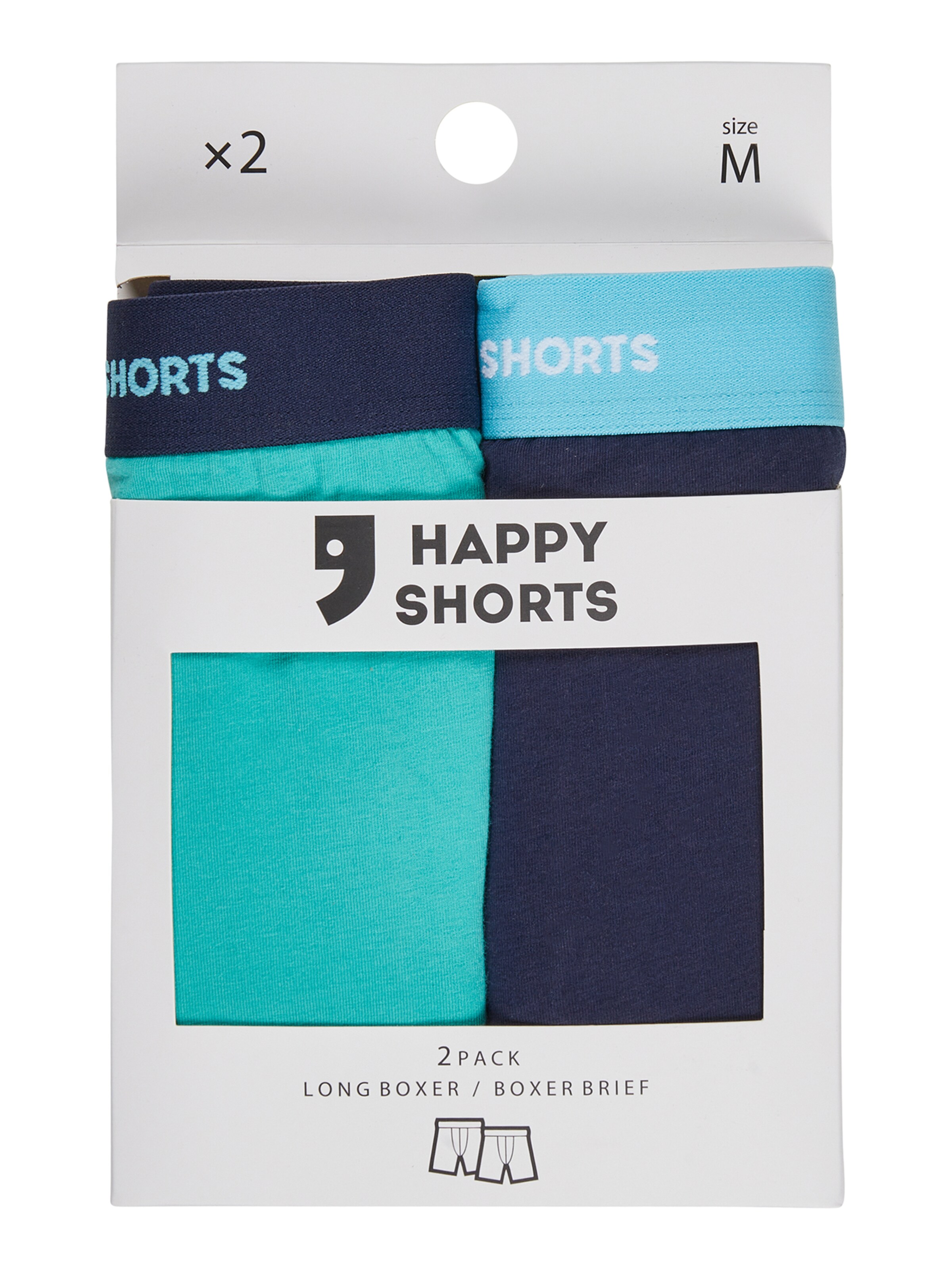 Boxers ' Jersey Boxer Briefs ' Happy Shorts en bleu