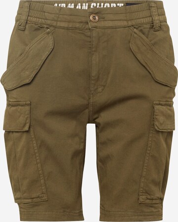 Pantalon cargo 'Airman' ALPHA INDUSTRIES en vert : devant