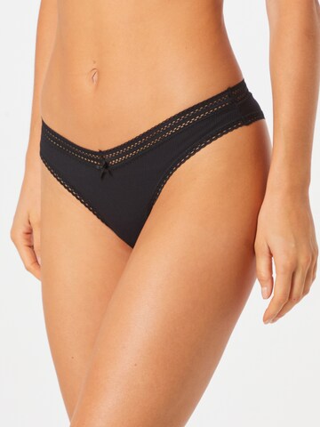 ETAM Thong 'Power' in Black: front