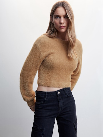 MANGO Sweater 'EYEBOXY' in Brown: front