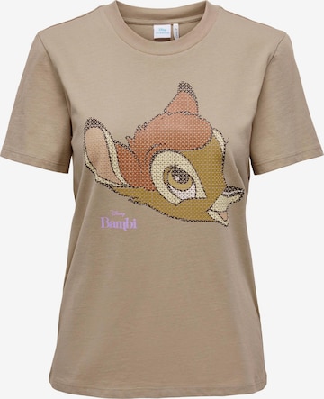 T-shirt 'BAMBI' ONLY en beige : devant