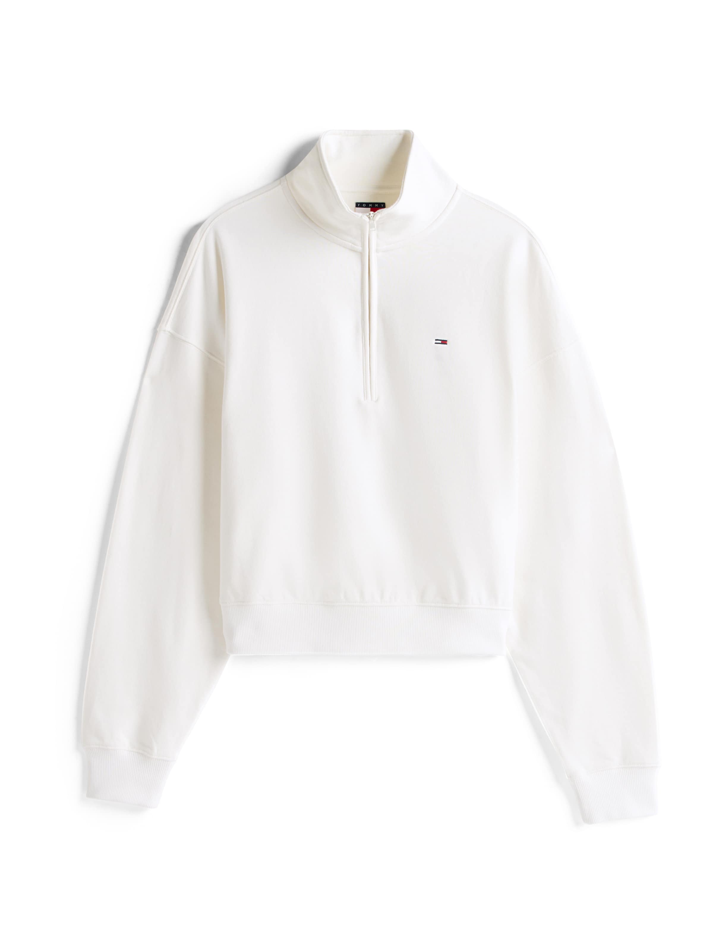 Tommy Jeans Суичър в бяло: отпред