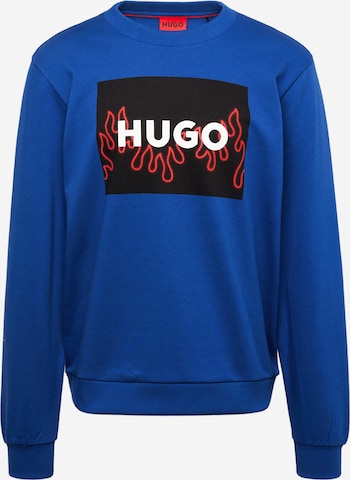 HUGO Red Sweatshirt 'Duragol' i blå: framsida