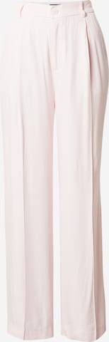 Gina Tricot Wide leg Pleat-front trousers 'Leo' in Pink: front