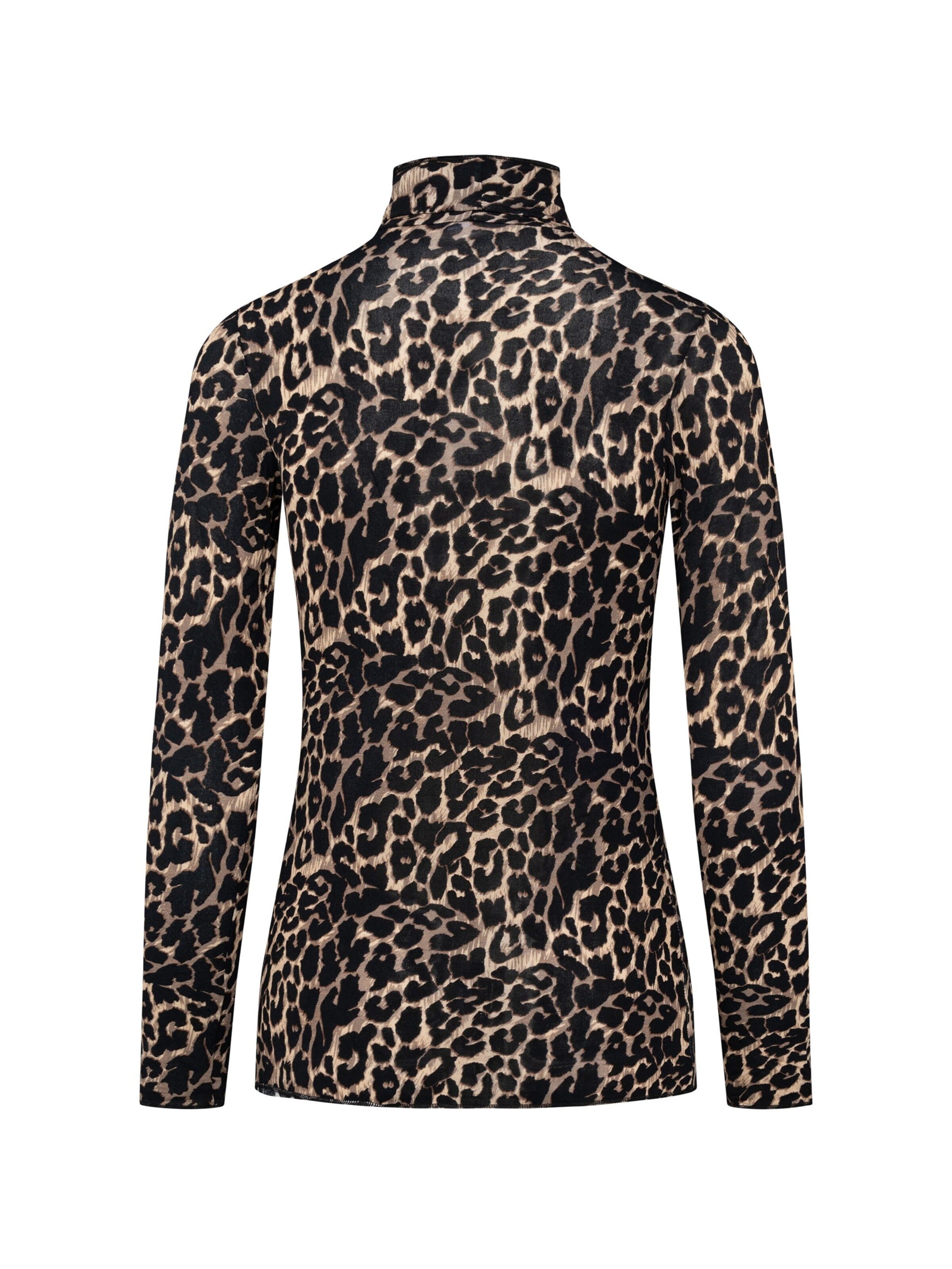 Maillot de corps 'Dolcevita Lungo Cashmere Modal Fantasia Animalier Beige' Ciocca en noir