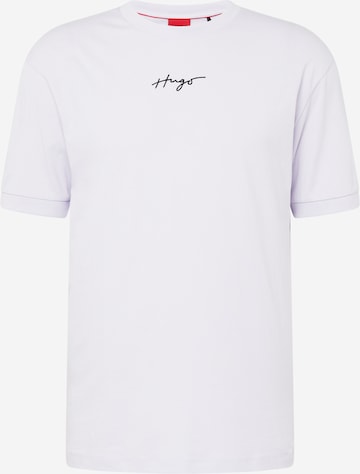 HUGO T-Shirt 'Dontevideo' in Lila: predná strana