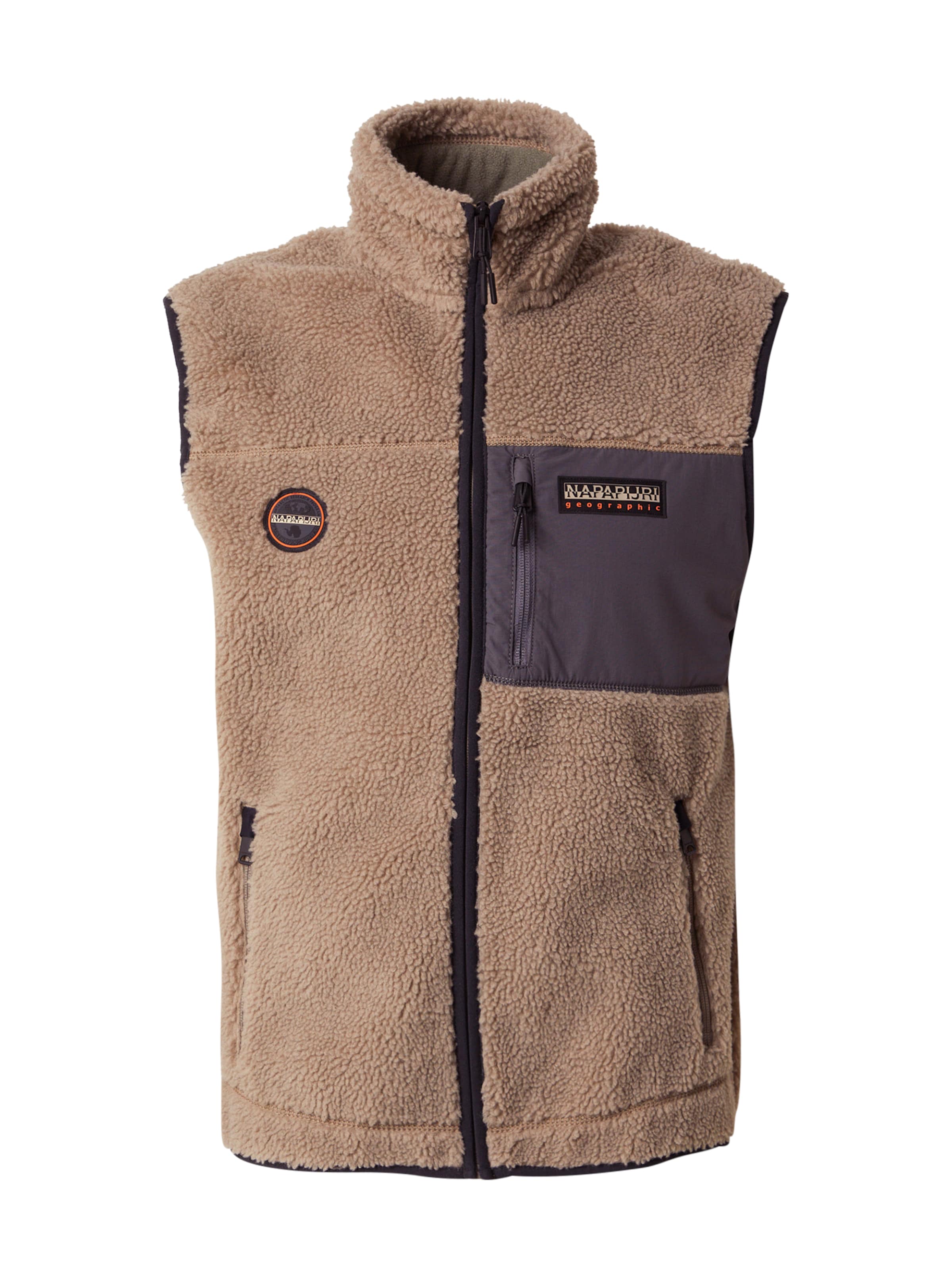 NAPAPIJRI - Chaleco 'YUPIK' en marrón: frente