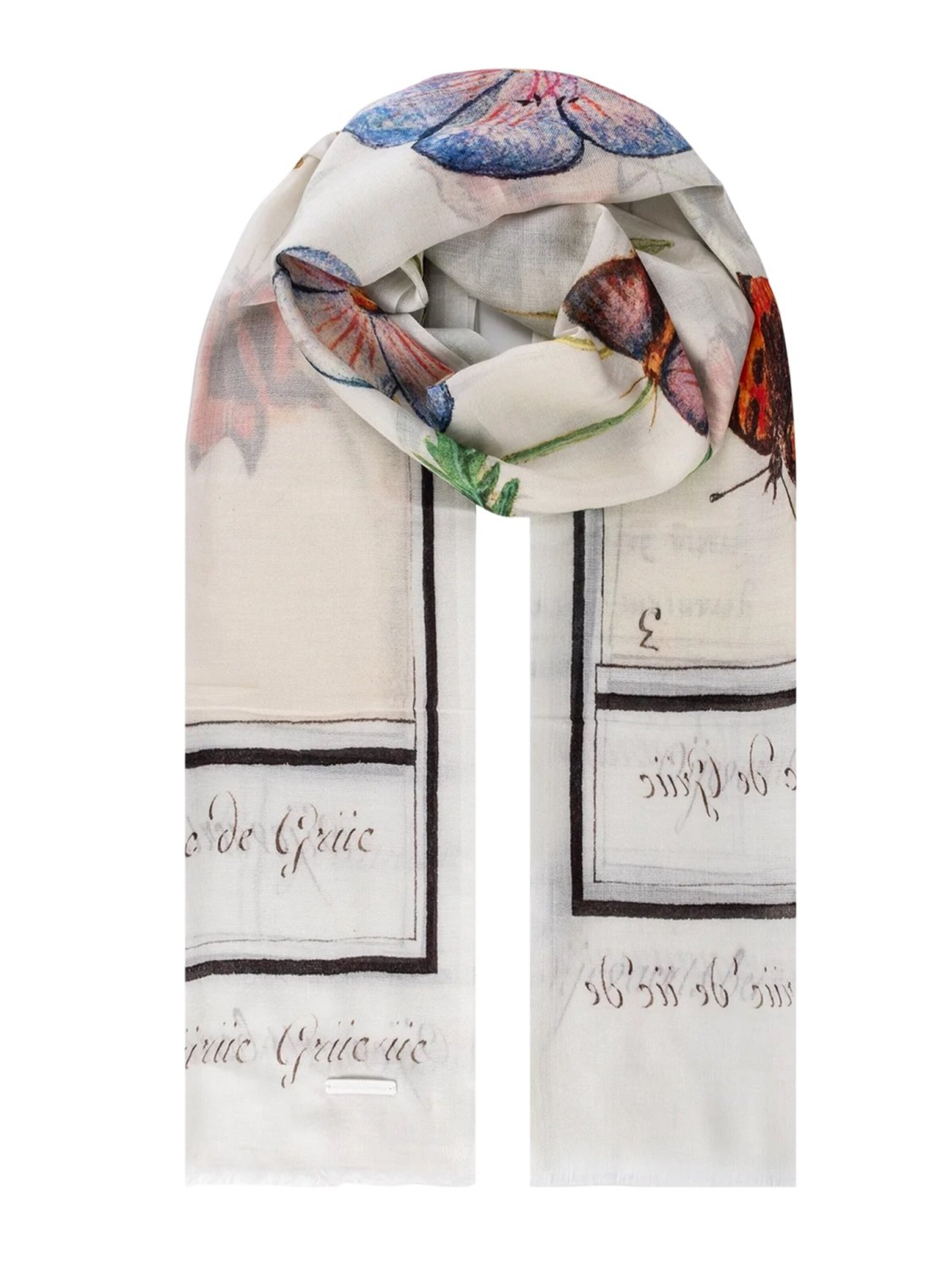 SILK & CASHMERE Scarf in White