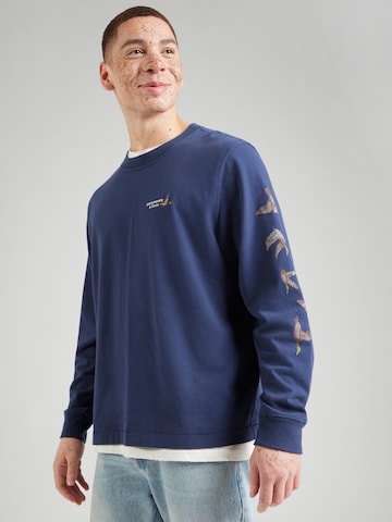 Abercrombie & Fitch Tričko - Modrá: predná strana