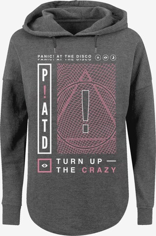 F4NT4STIC Sweatshirt 'Panic At The Disco Turn Up The Crazy' in Grau: predná strana