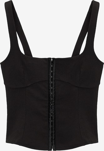 Pull&Bear Top in Schwarz: predná strana