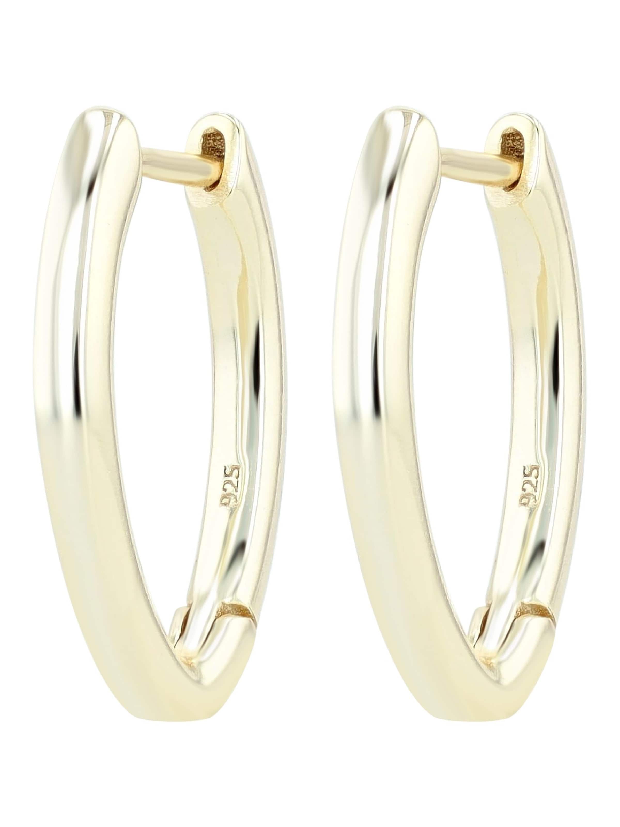 Akzent Earrings 'Agatha, 925 Sterlingsilber, langlebig' in Gold: front
