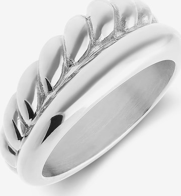Lucardi Ring 'Klassisch' in Zilver: voorkant