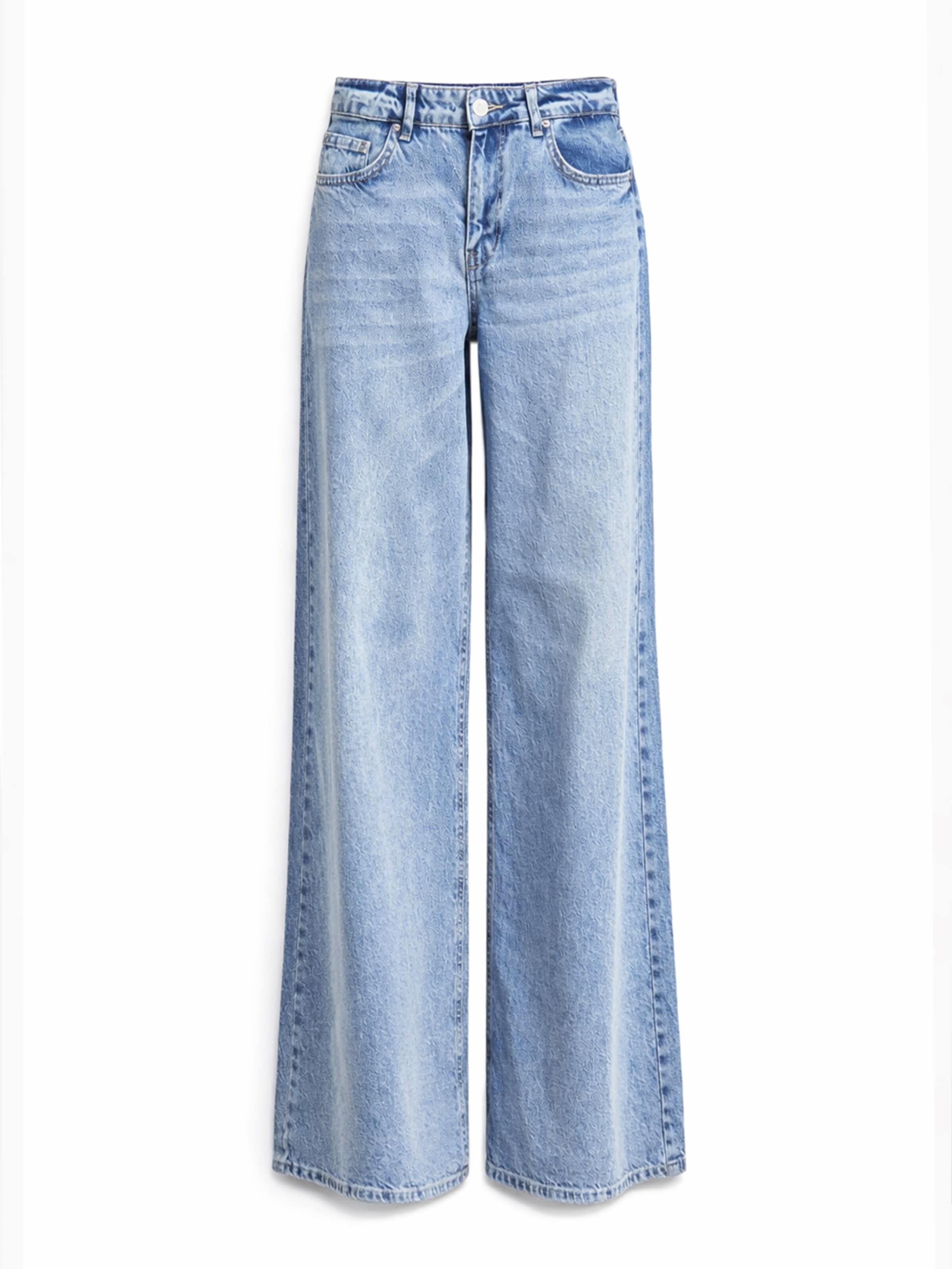 IT'S BASIC Wide leg Jeans 'Palazzo Mid Rise Jeans' in Blauw: voorkant