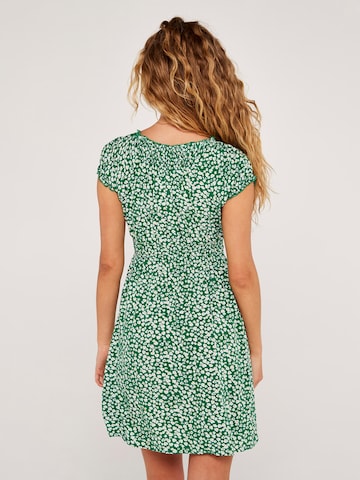 Apricot Summer Dress in Green