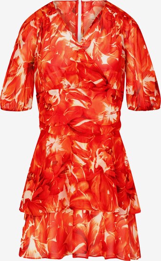 Morgan Kleid in orange / orangerot / weiß, Produktansicht