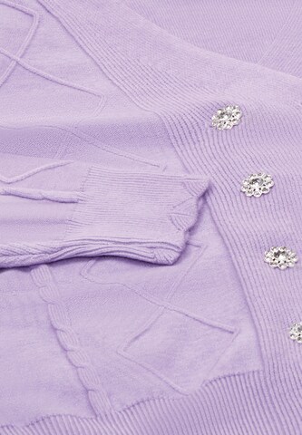 carato Knit Cardigan in Purple