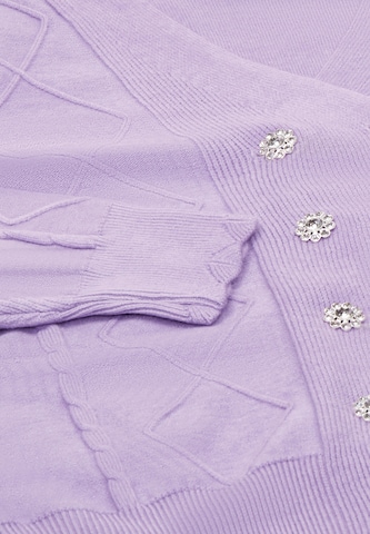carato Knit Cardigan in Purple