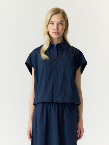 YAS Blouse 'YASLeona' in Blauw: voorkant