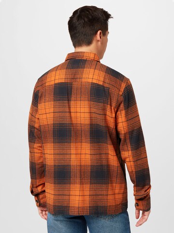 Only & Sons Regular fit Button Up Shirt 'BAZ' in Orange