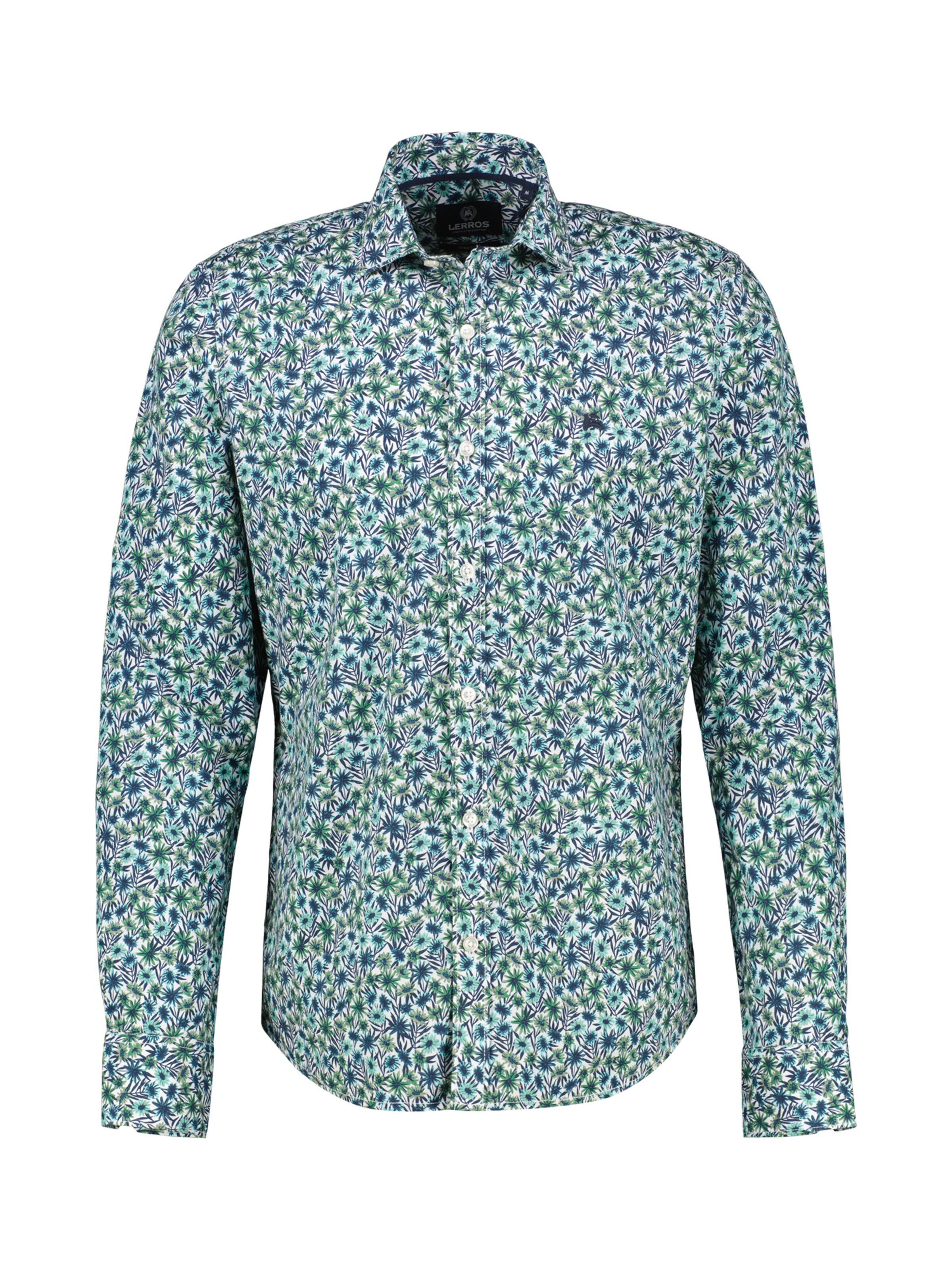 LERROS Regular fit Overhemd in Groen: voorkant