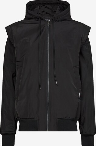 KARL LAGERFELD x CARA DELEVINGNE Демисезонная куртка в Черный: спереди