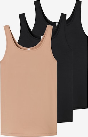 SCHIESSER Undershirt 'Unique Mirco' in Brown: front